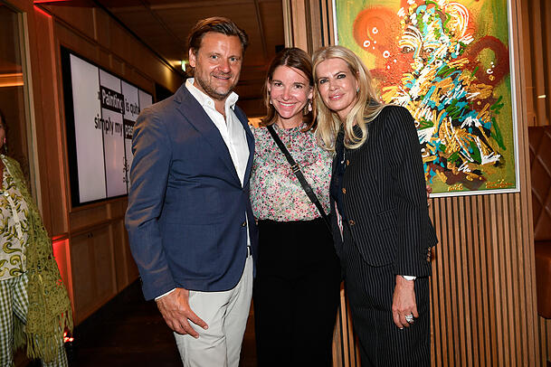 David Meister, Sophie Wepper und Tanja Ehrmann (Modeunternehmerin Bo Redley). David Meister, Sophie Wepper und Tanja Ehrmann (Modeunternehmerin Bo Redley).