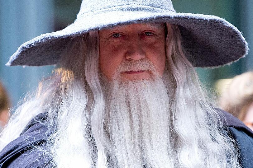 Hobbit-Fan Thomas aus Frankfurt am Main als Gandalf der Zauberer