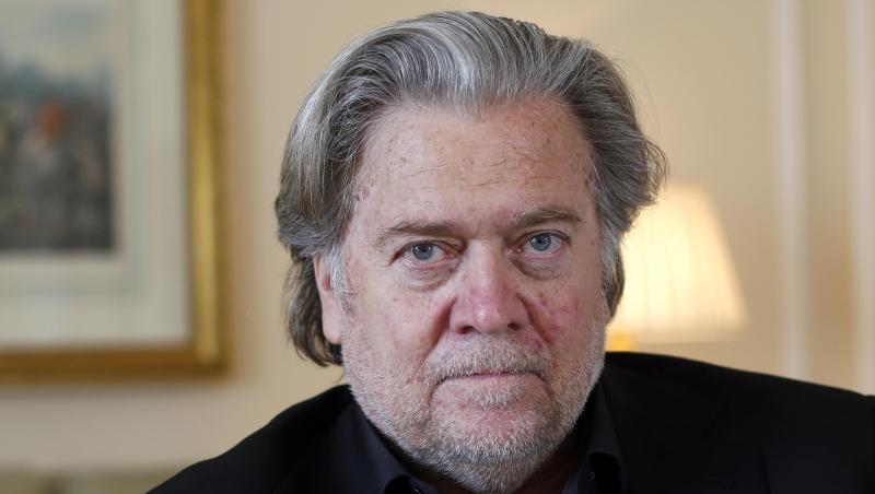 Steve Bannon, ehemaliger Chefstratege des Weißen Hauses, während eines Interviews mit der Associated Press. (Archivbild).