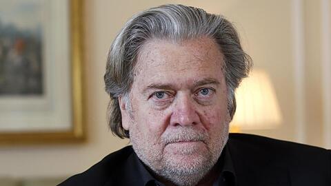 Steve Bannon, ehemaliger Chefstratege des Weißen Hauses, während eines Interviews mit der Associated Press. (Archivbild).