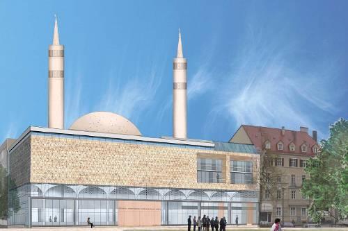 Die geplante Moschee in Sendling nach dem Entwurf des Architekten Walter Höfler.
