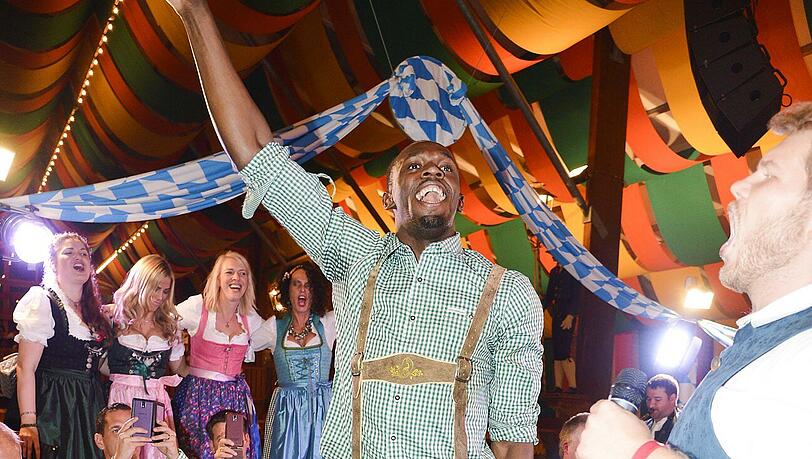 Usain Bolt im Schützenzelt. Usain Bolt im Schützenzelt.