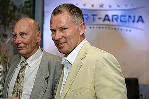 Weltmeister unter sich: Stefan Reuter, Champion 1990, mit Horst Eckel, Mitglied der 54er-Mannschaft.