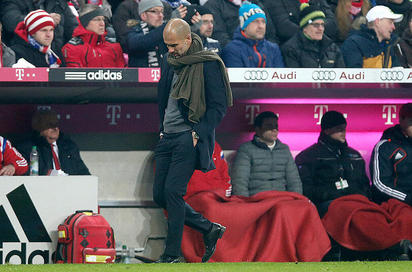Pep Guardiola blieb erst zum zweiten Mal mit dem FC Bayern zwei Spiele in Folge ohne Sieg.