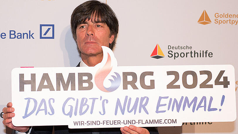 Auch Fußball-Nationaltrainer Joachim Löw setzt sich für Hamburg als Olympia-Stadt 2024 ein. Auch Fußball-Nationaltrainer Joachim Löw setzt sich für Hamburg als Olympia-Stadt 2024 ein.