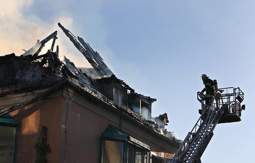 Vermutlich Brandstiftung: Der Brand in der Würzburger Innenstadt Mitte September.