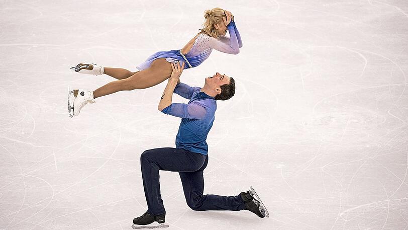 Aljona Savchenko und ihr Laufpartner Bruno Massot bei Olympia 2018