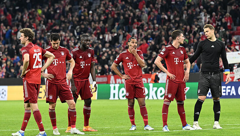 Bedröppelte Bayern nach dem Aus in der Champions League. Bedröppelte Bayern nach dem Aus in der Champions League.