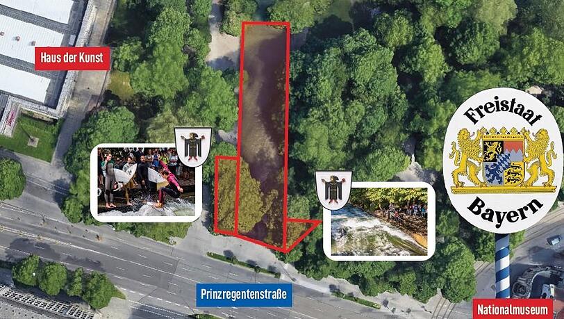 Die rot markierte Fläche gehört der Stadt.