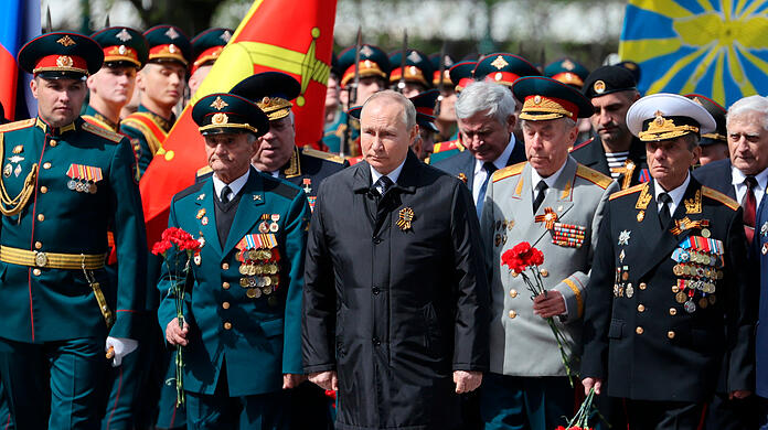 Moskau: Russlands Präsident Wladimir Putin am "Tag des Sieges".