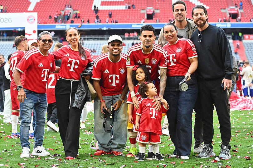 Feierte mit seiner Familie: Luis D&iacute;az.