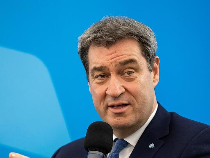 Markus Söder (CSU), Ministerpräsident von Bayern, spricht vor der Presse. Foto: Daniel Karmann/dpa