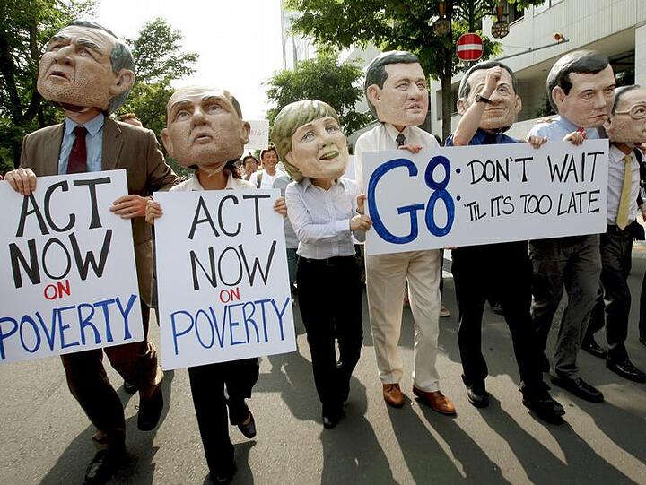 Ab Montag treffen sich die mächtigsten politischen Führer der Welt beim G8-Gipfel, um unter anderem über Klimaerwärmung und den Kampf gegen Armut in Afrika zu sprechen.