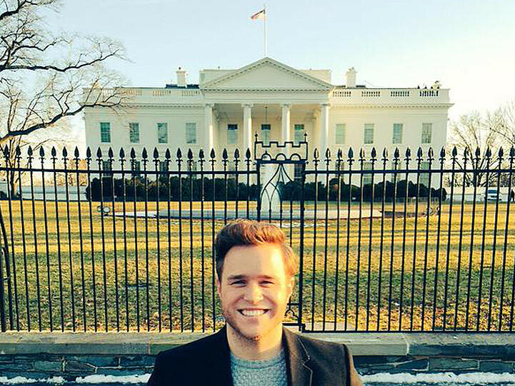 Olly Murs vor dem Weißen Haus in Washington D.C.