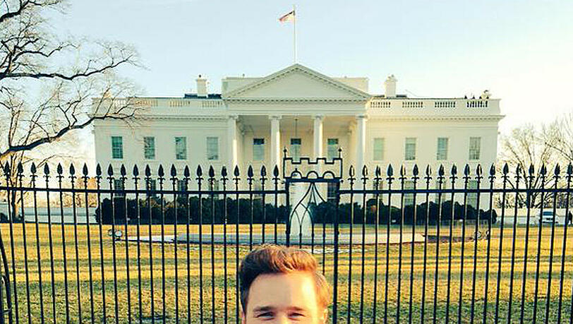 Olly Murs vor dem Weißen Haus in Washington D.C. Olly Murs vor dem Weißen Haus in Washington D.C.