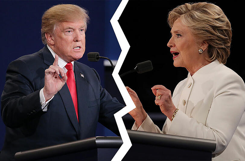 Trump oder Clinton? Diese Frage spaltet eine ganze Nation.