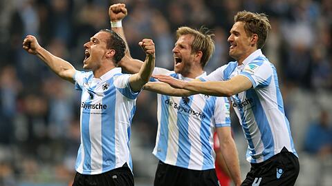 Zwei Ex-Löwen sind wieder im Gespräch einer ist zu einem anderen Ex-Verein zurückgekehrt (v.l.): Michael Liendl, Stefan Aigner und Kai Bülow, frühere Profis des TSV 1860.