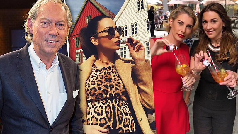 Etwa 500 Hyaluron-Behandlungen macht er pro Jahr: Werner Mang hält aber nichts vom angeblichen Beauty-Drink, der bei Promi-Damen wie Sila Sahin (m) oder Giulia Siegel und Simone Ballack (r) angesagt ist,