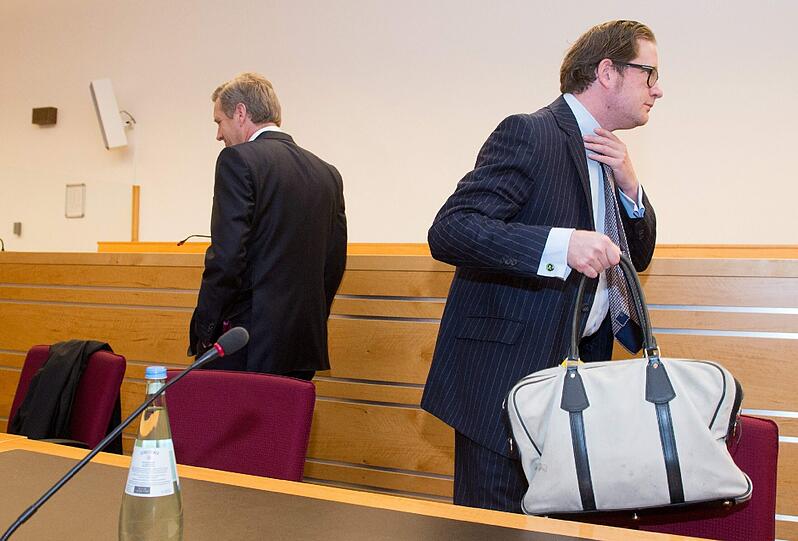Christian Wulff und David Groenewold am 02. Januar vor Gericht
