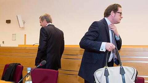 Christian Wulff und David Groenewold am 02. Januar vor Gericht