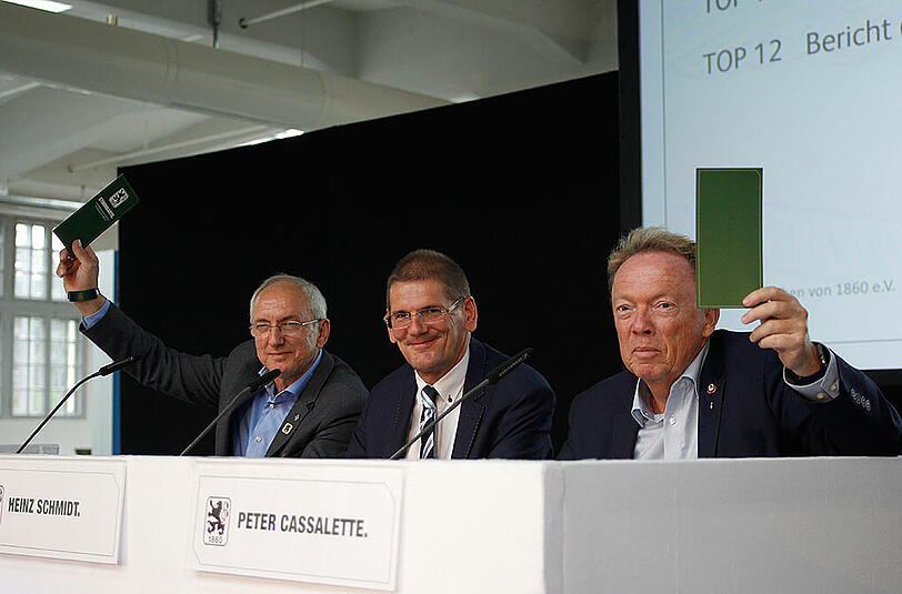 Vizepräsidenten Hans Sitzberger, Heinz Schmidt und Präsident Peter Cassalette