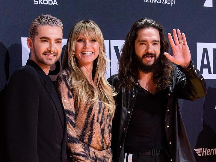 Bill Kaulitz, Heidi Klum und Tom Kaulitz bei der Verleihung der About You Awards.