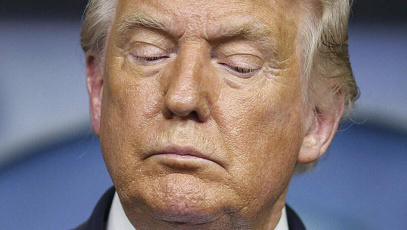 Donald Trump während einer Pressekonferenz Donald Trump während einer Pressekonferenz