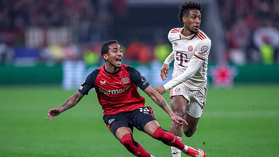 Haben gegen Bayer Leverkusen ordentlich zu tun: Die Bayern um Kingsley Coman.