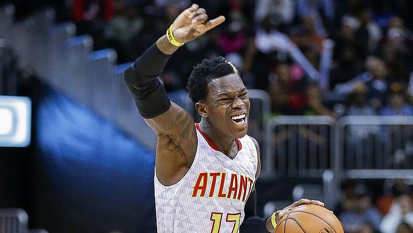 Der deutsche Nationalspieler Dennis Schröder verlor mit seinen Atlanta Hawks gegen die Toronto Raptors. Der deutsche Nationalspieler Dennis Schröder verlor mit seinen Atlanta Hawks gegen die Toronto Raptors.