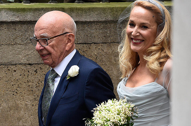 Die besten Bilder der Hochzeit von Rupert Murdoch und Jerry Hall.