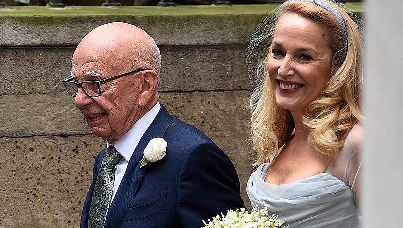 Die besten Bilder der Hochzeit von Rupert Murdoch und Jerry Hall. Die besten Bilder der Hochzeit von Rupert Murdoch und Jerry Hall.