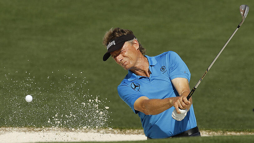 Bernhard Langer während eines Trainings im Rahmen des Master-Turniers im Augusta National Golf Club.
