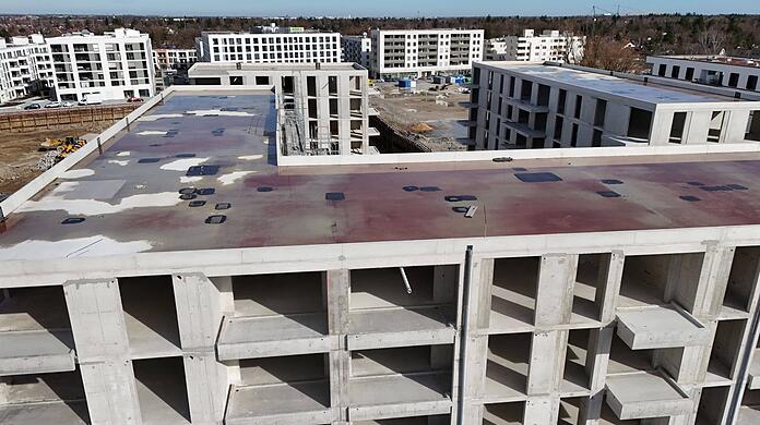 Hier in Neuperlach sollen Eigentumswohnungen entstehen. Aber viel wird derzeit nicht mehr gebaut in München.