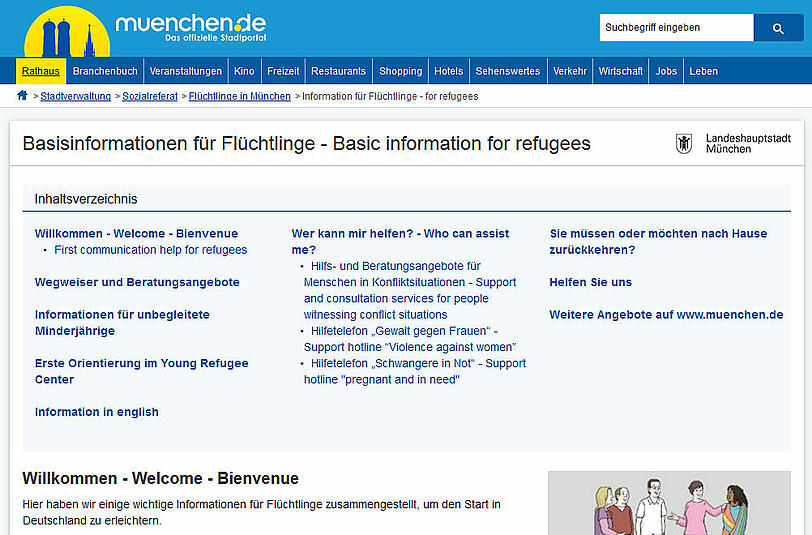 Basisinformationen für Flüchtlinge - demnächst auch auf arabisch?