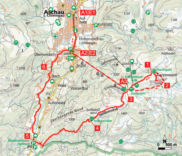 Tour 2: Kampenwand - Der bekannte Berg auf seltener begangener Route