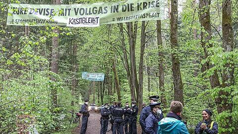 Im Sommer 2021 besetzte Lisa Poettinger mit anderen Umwelt-Aktivisten Forst Kasten. Die Polizei rückte an. Doch inzwischen ist klar: Der Wald bleibt.