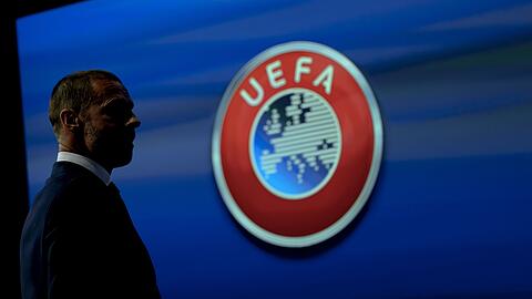 Uefa-Präsident Aleksander Ceferin während einer Pressekonferenz. (Archivbild)