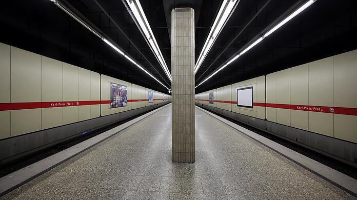 Der U-Bahnhof Karl-Preis-Platz: Hier hat sich der Vorfall ereignet. (Archivbild)