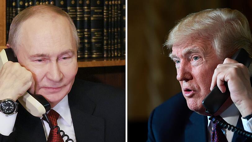 Anlässlich des 80. Geburtstages von Donald Trump hat Kremlchef Wladimir Putin in Washington angerufen. (Archivbild) Anlässlich des 80. Geburtstages von Donald Trump hat Kremlchef Wladimir Putin in Washington angerufen. (Archivbild)