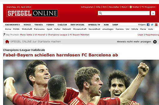 Ebenfalls recht sachlich: "Spiegel Online".