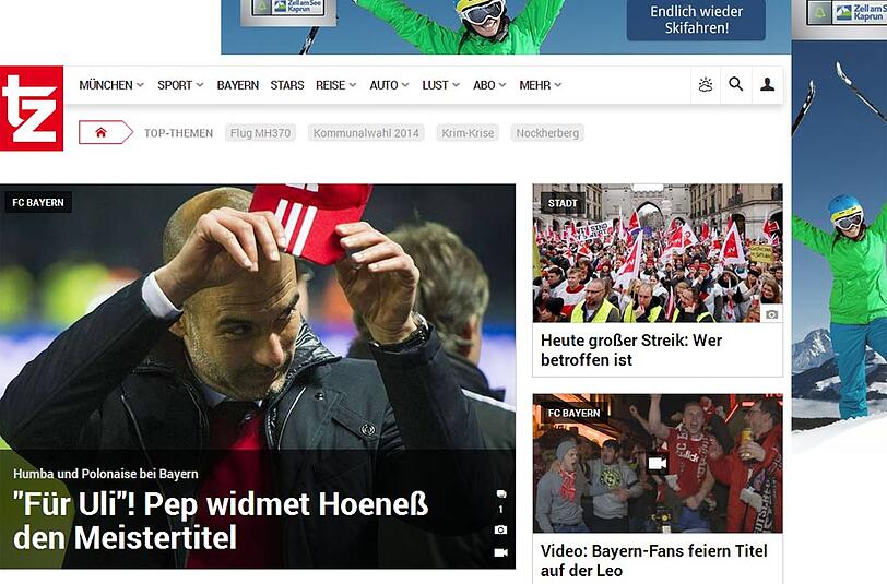 Mit einem Zitat von Pep Guardiola titelt die tz.de