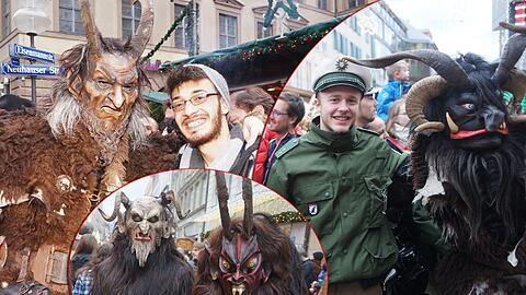 Finstere Gestalten streiften am Sonntagnachmittag lautstark über den Christkindlmarkt.