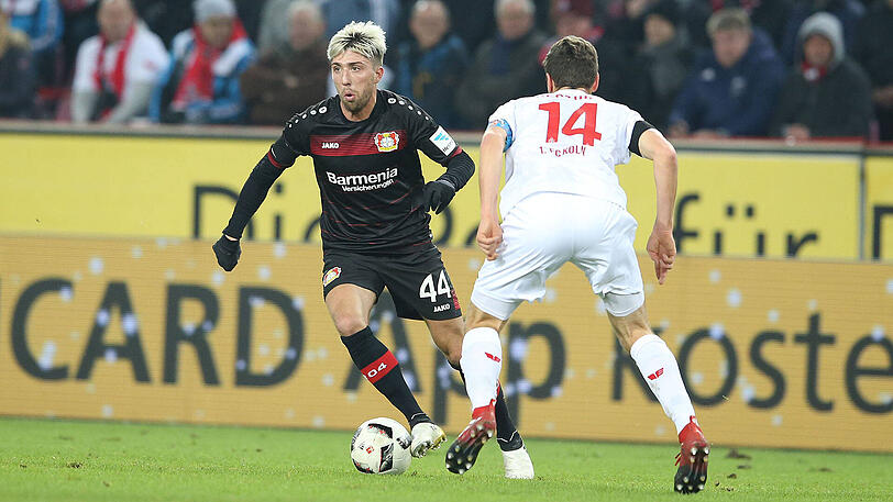 Platz vier: Kevin Kampl von Bayer Leverkusen ging 55 Mal ins Dribbling und war zu 52,7 Prozent erfolgreich.