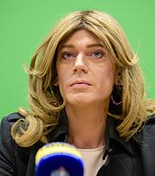 Selbstbewusster Auftritt: Tessa Ganserer gestern bei ihrer Pressekonferenz im Landtag.
