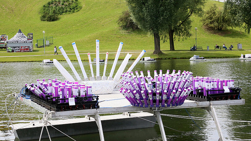 Das "Italienische Piano": Die 360-Grad-Effekt-Anlage ist ein neues Element des Feuerwerks am See.