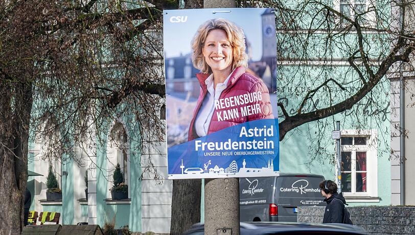 Astrid Freudenstein, CSU-Kandidatin für das Oberbürgermeisteramt in Regensburg, kam nach vorläufigem Ergebnis auf 37,4 Prozent der Stimmen. (Archivbild) Astrid Freudenstein, CSU-Kandidatin für das Oberbürgermeisteramt in Regensburg, kam nach vorläufigem Ergebnis auf 37,4 Prozent der Stimmen. (Archivbild)