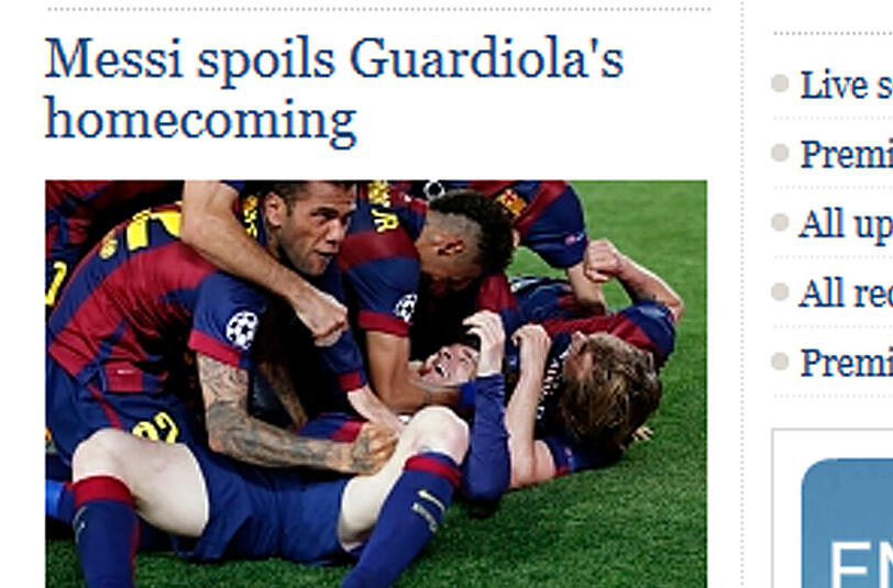 thedailytelegraph.co.uk: "Messi verdirbt Guardiolas Heimkehr"
