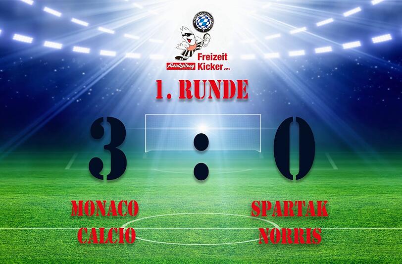 Monaco Calcio gewinnt mit 3:0 gegen Spartak Norris.