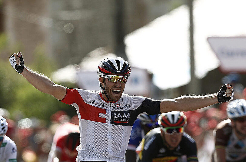Der Belgier Jonas van Genechten gewinnt die siebte Vuelta-Etappe.