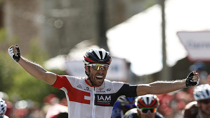 Der Belgier Jonas van Genechten gewinnt die siebte Vuelta-Etappe. Der Belgier Jonas van Genechten gewinnt die siebte Vuelta-Etappe.